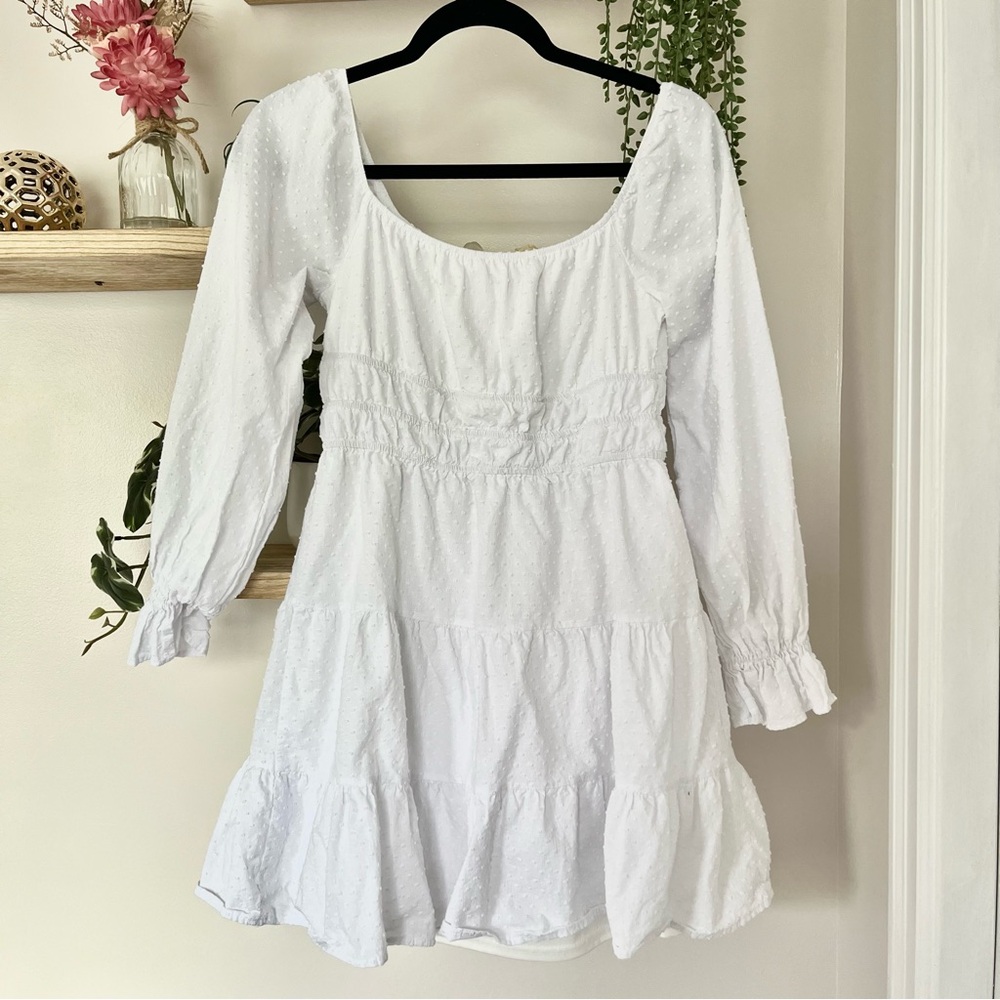Altar’d State White Puff Sleeve Dress